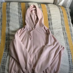 A light pink H&M hoodie